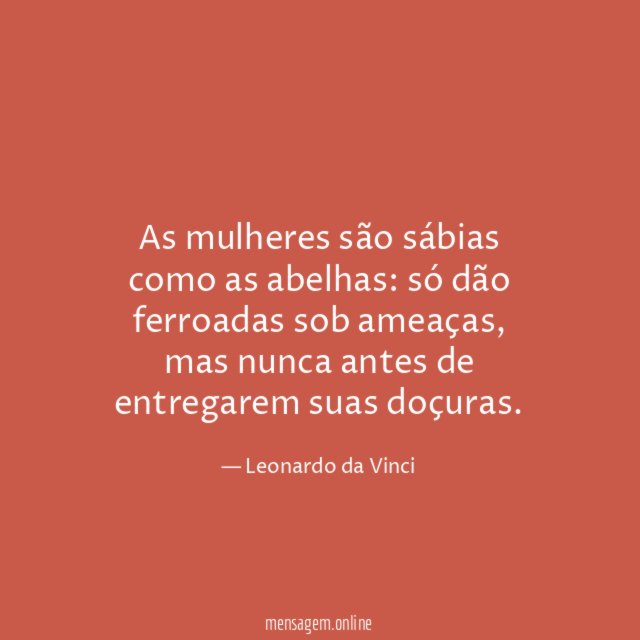 As mulheres são sábias como as abelhas