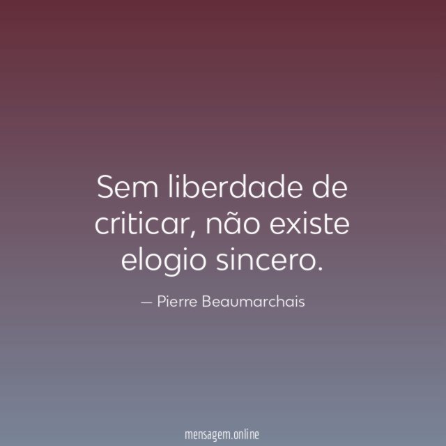 Sem liberdade de criticar
