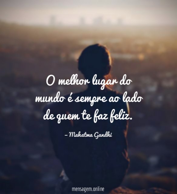O melhor lugar do mundo é sempre ao