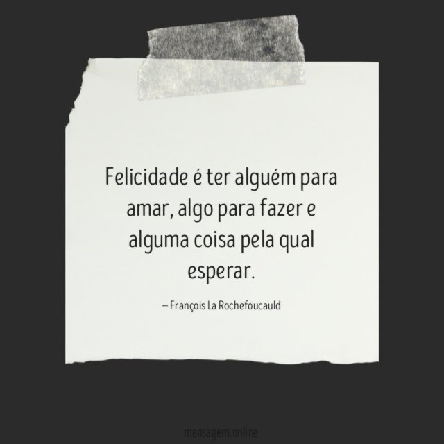Felicidade é ter alguém para amar