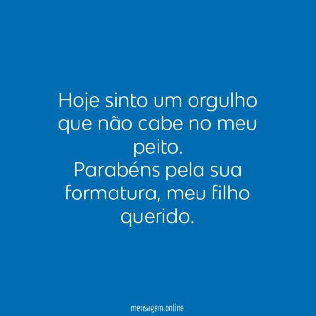 Hoje sinto um orgulho que não cabe no meu peito