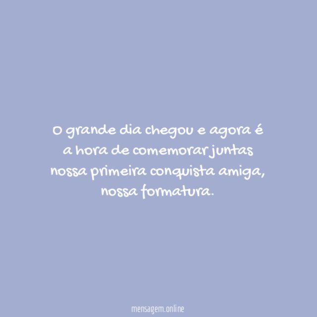 O grande dia chegou e agora é a