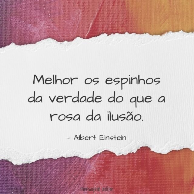 Melhor os espinhos da verdade do que a rosa da ilusão