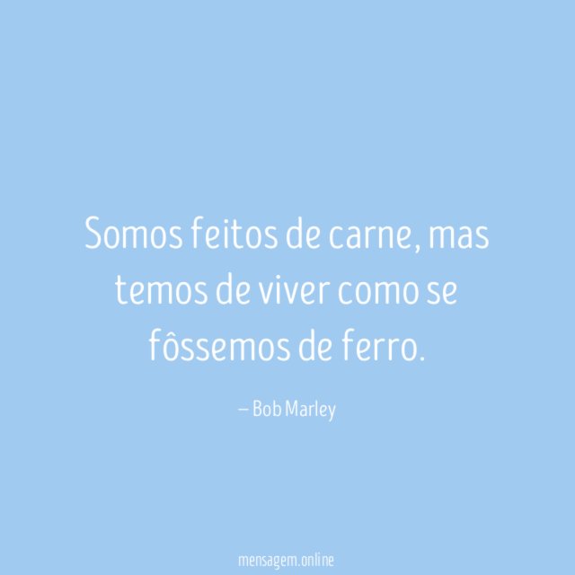 Somos feitos de carne