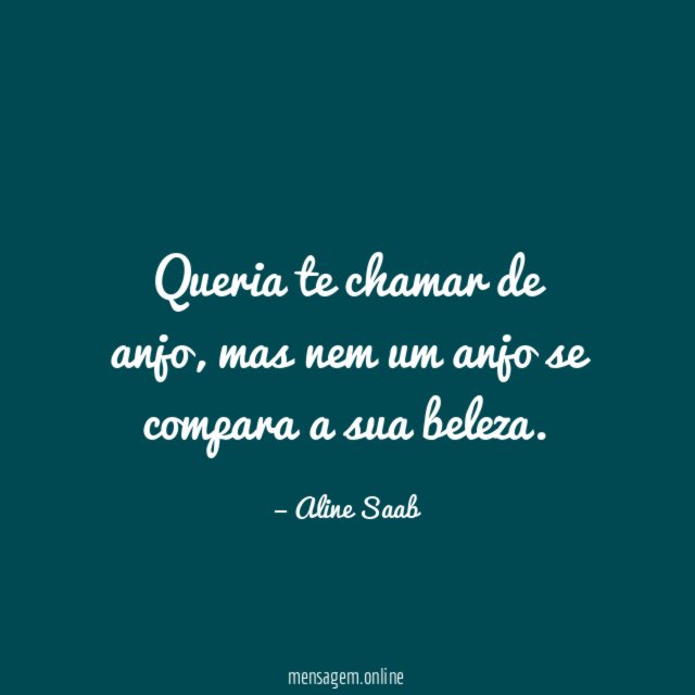 Queria te chamar de anjo