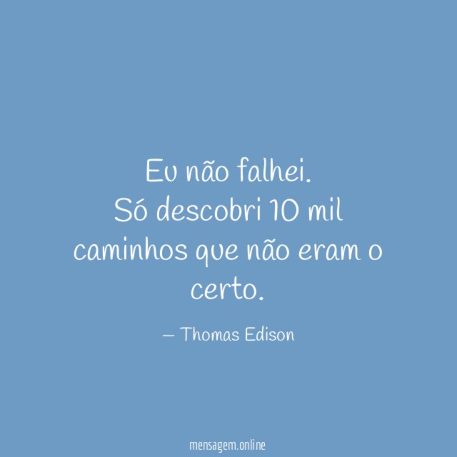 Eu não falhei