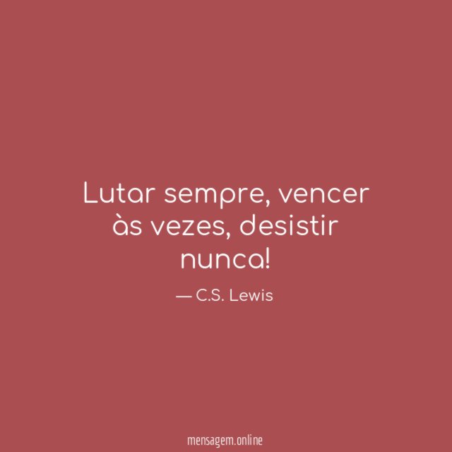 Lutar sempre
