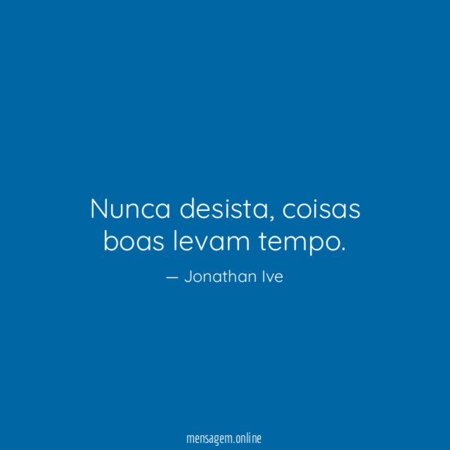 Nunca desista