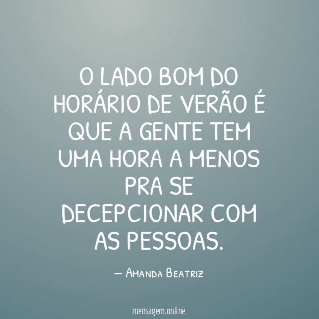 O lado bom do horário de verão é