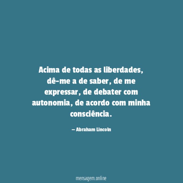 Acima de todas as liberdades
