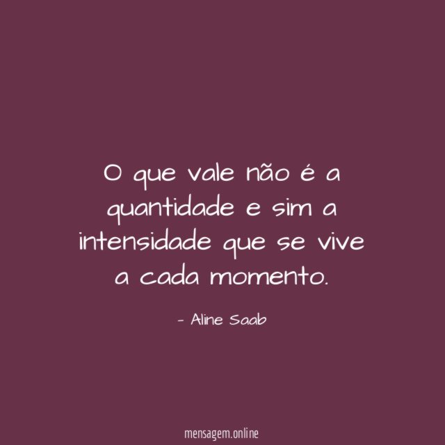 O que vale não é a quantidade