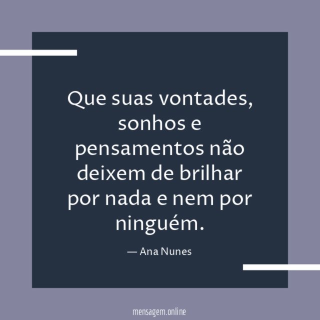 Que suas vontades