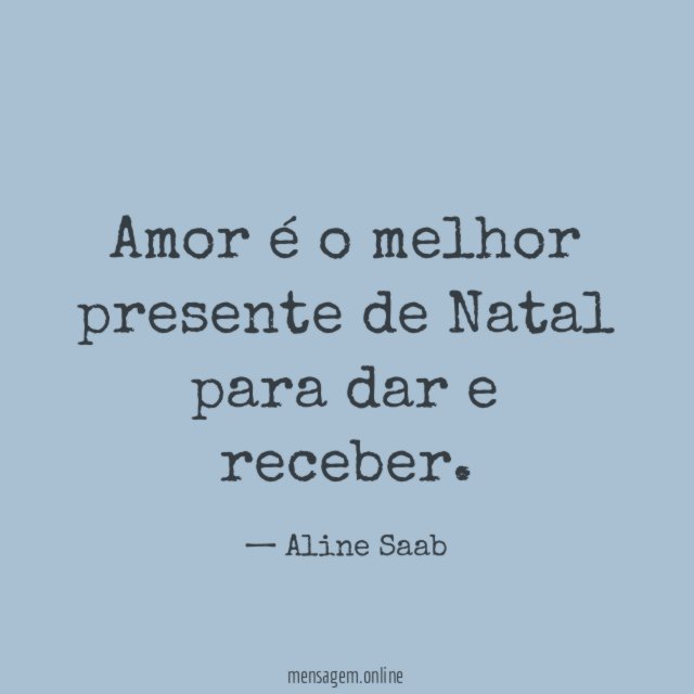 Amor é o melhor presente de Natal para dar e receber