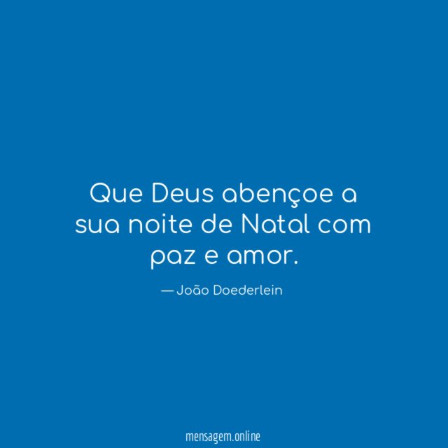 Que Deus abençoe a sua noite de Natal
