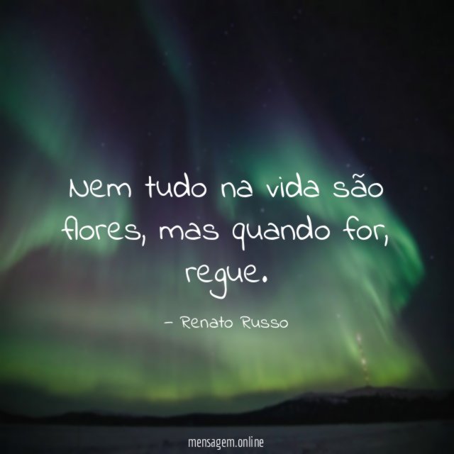 Nem tudo na vida são flores