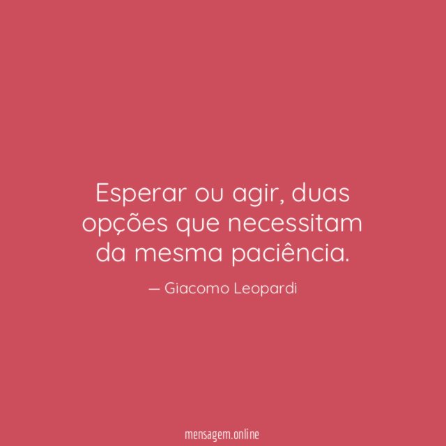 Esperar ou agir