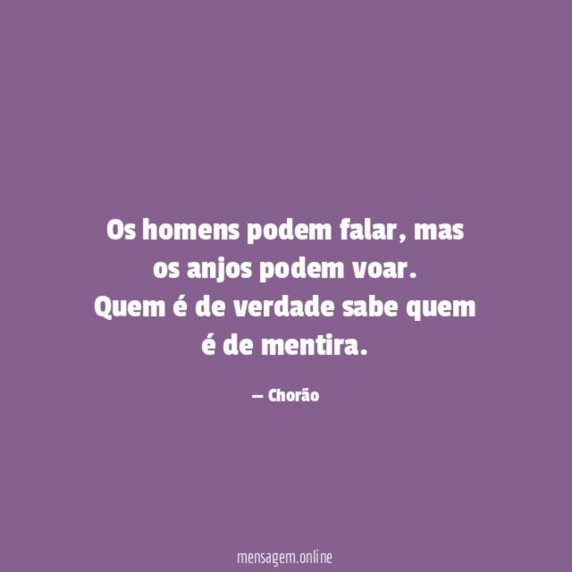 Os homens podem falar