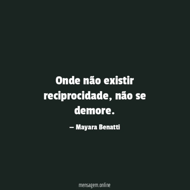 Onde não existir reciprocidade