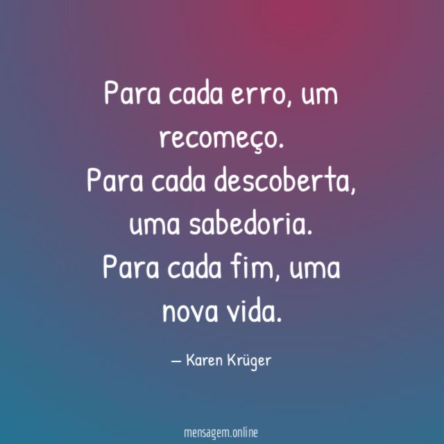 Para cada erro