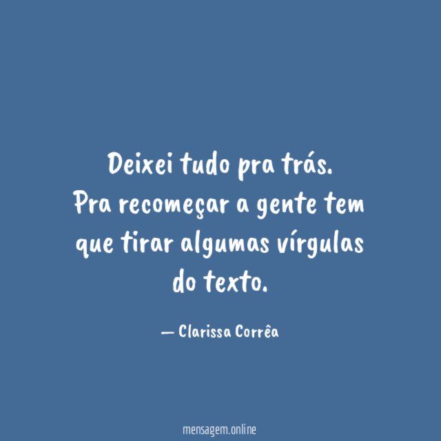 Deixei tudo pra trás