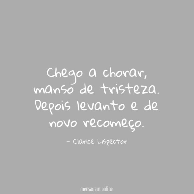Chego a chorar