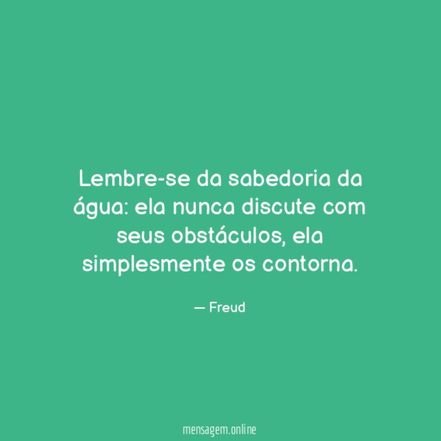 Lembre-se da sabedoria da água