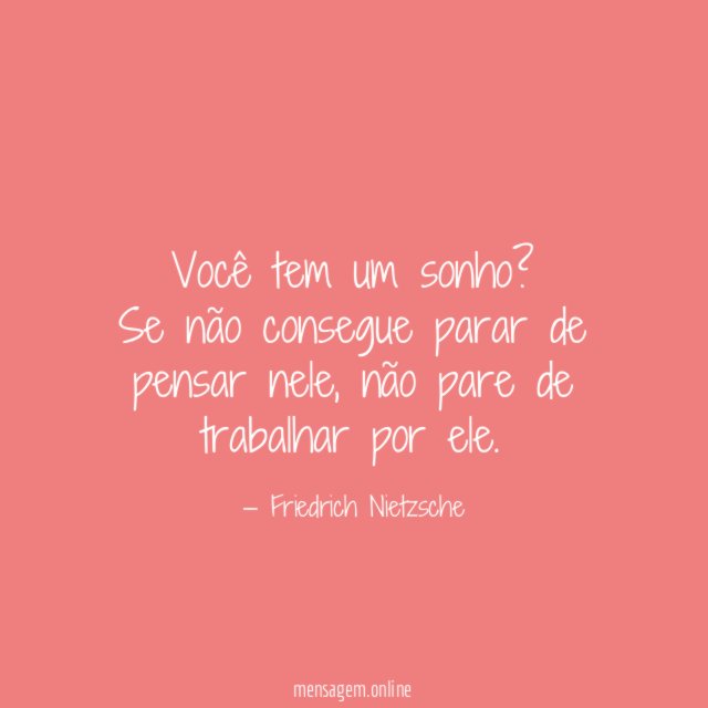 Você tem um sonho