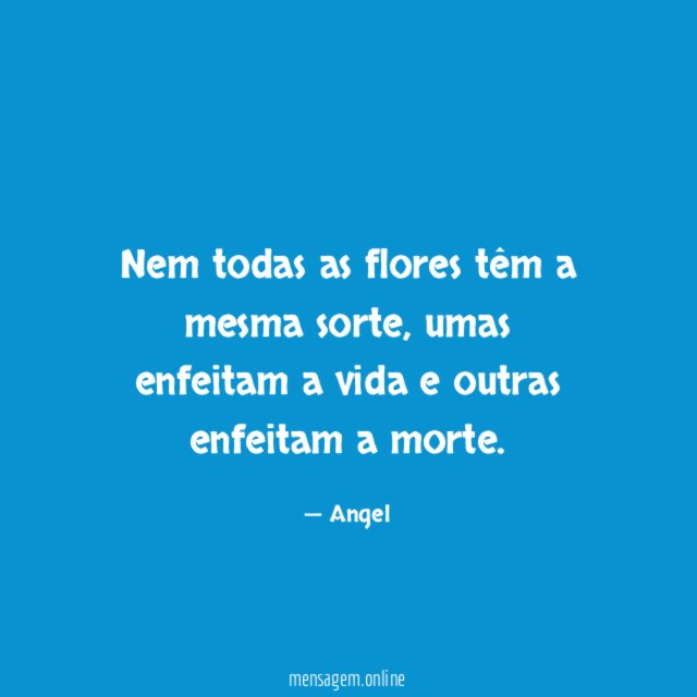 Nem todas as flores têm a mesma sorte