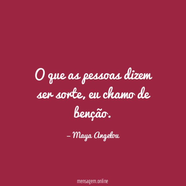 O que as pessoas dizem ser sorte