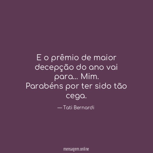 E o prêmio de maior decepção do ano vai para