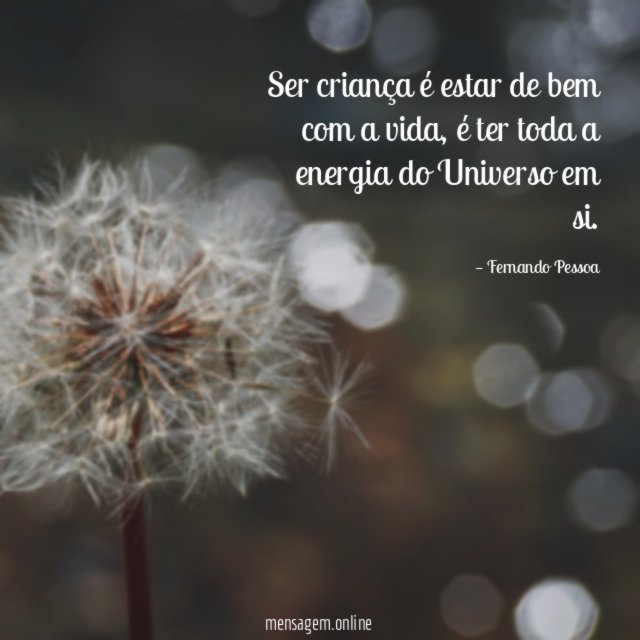 Ser criança é estar de bem com a vida