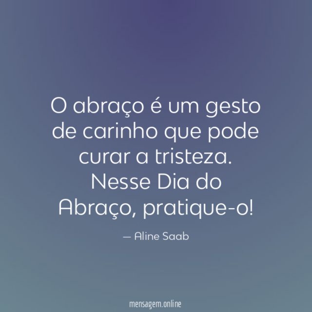 O abraço é um gesto de carinho que pode curar a tristeza