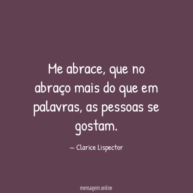 Me abrace