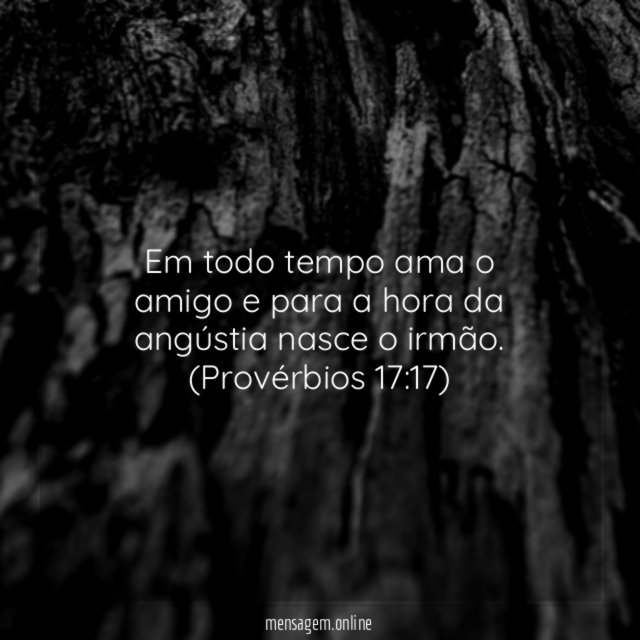 Em todo tempo ama o amigo e para