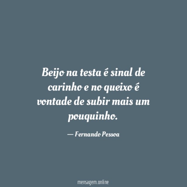 Beijo na testa é sinal de carinho