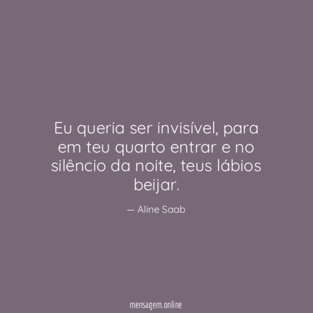 Eu queria ser invisível
