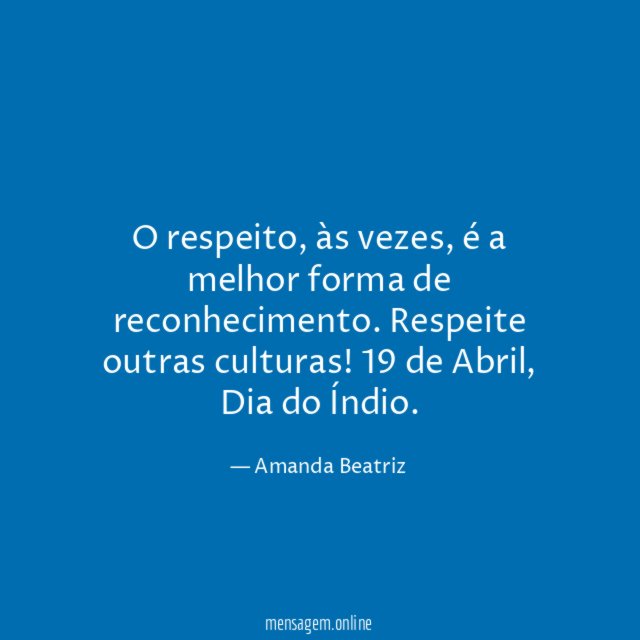 O respeito