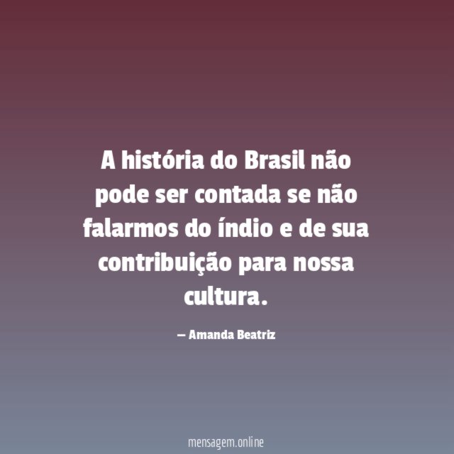 A história do Brasil não pode ser contada