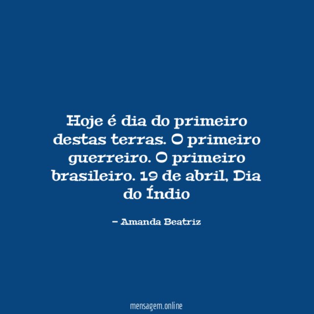 Hoje é dia do primeiro destas terras