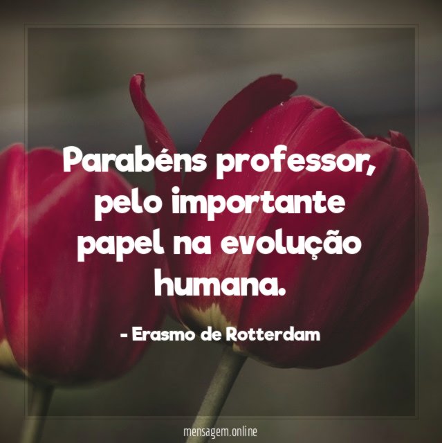 Parabéns professor