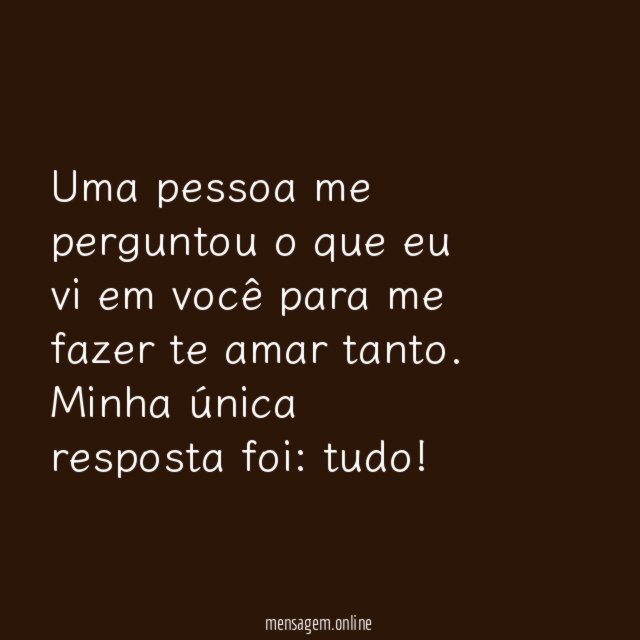 Uma pessoa me perguntou o que eu vi