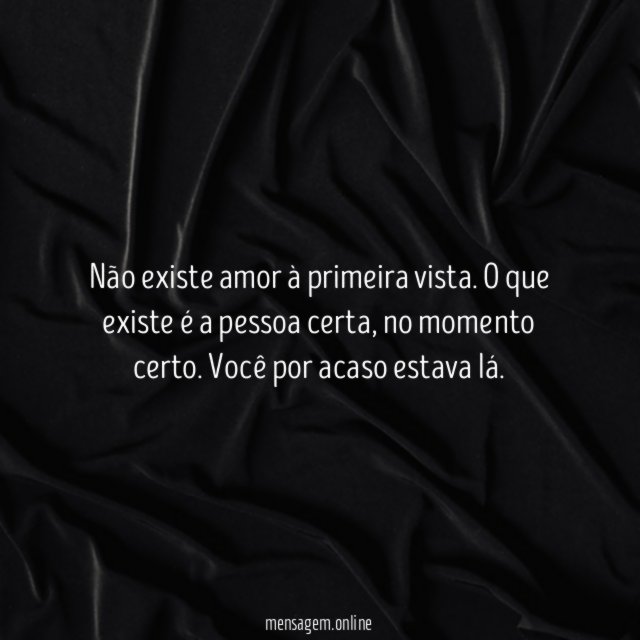 Não existe amor à primeira vista