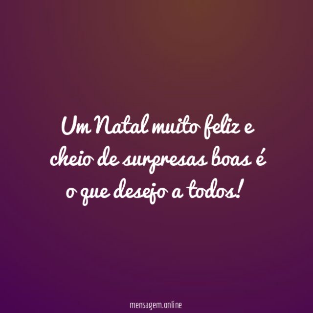 Um Natal muito feliz e cheio de surpresas
