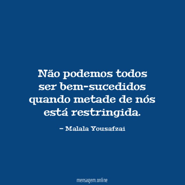 Não podemos todos ser bem-sucedidos quando metade de
