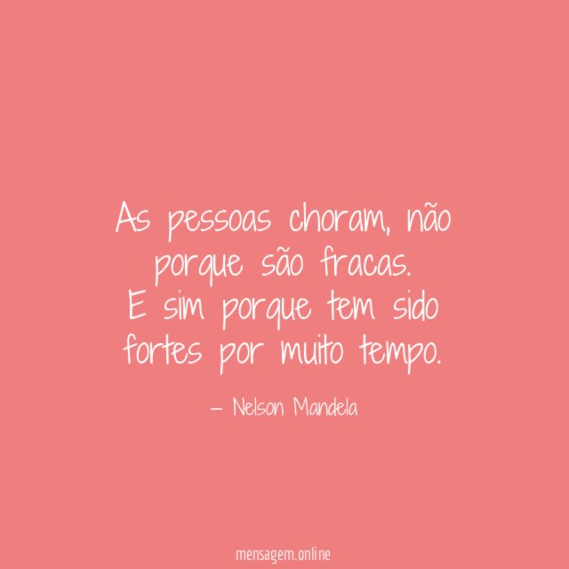 As pessoas choram