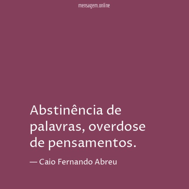 Abstinência de palavras