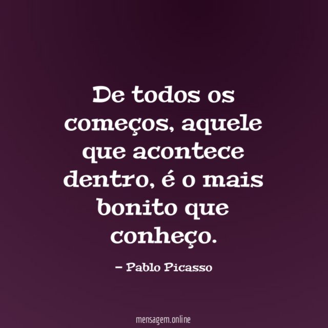De todos os começos