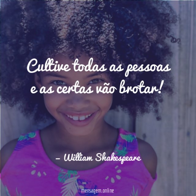 Cultive todas as pessoas e as certas vão brotar