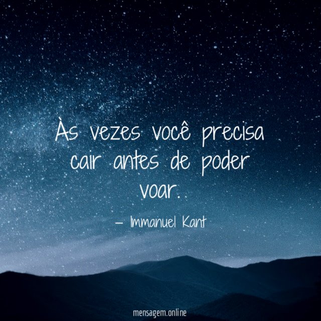 Às vezes você precisa cair antes de poder voar