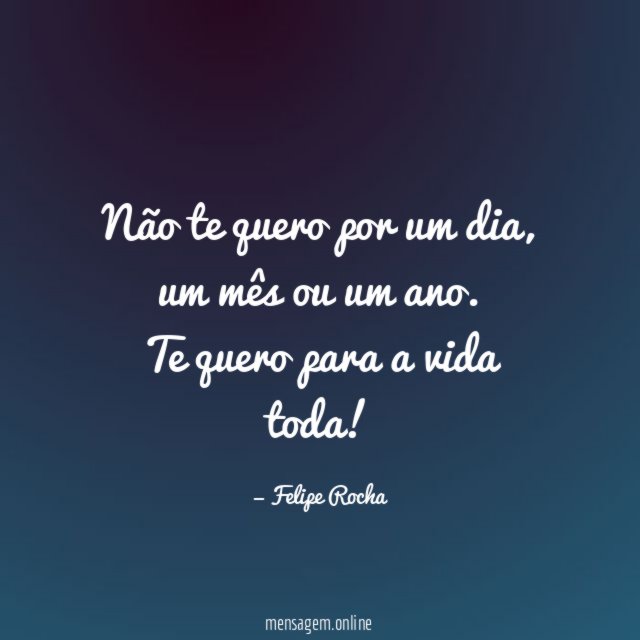 Não te quero por um dia